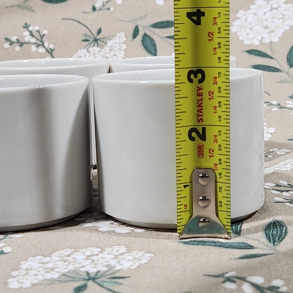 Dansk Bistro White Stacking Mugs Set of 4 Cups Dansk NR Japan White Flat Cup VTG - Picture 11 of 12